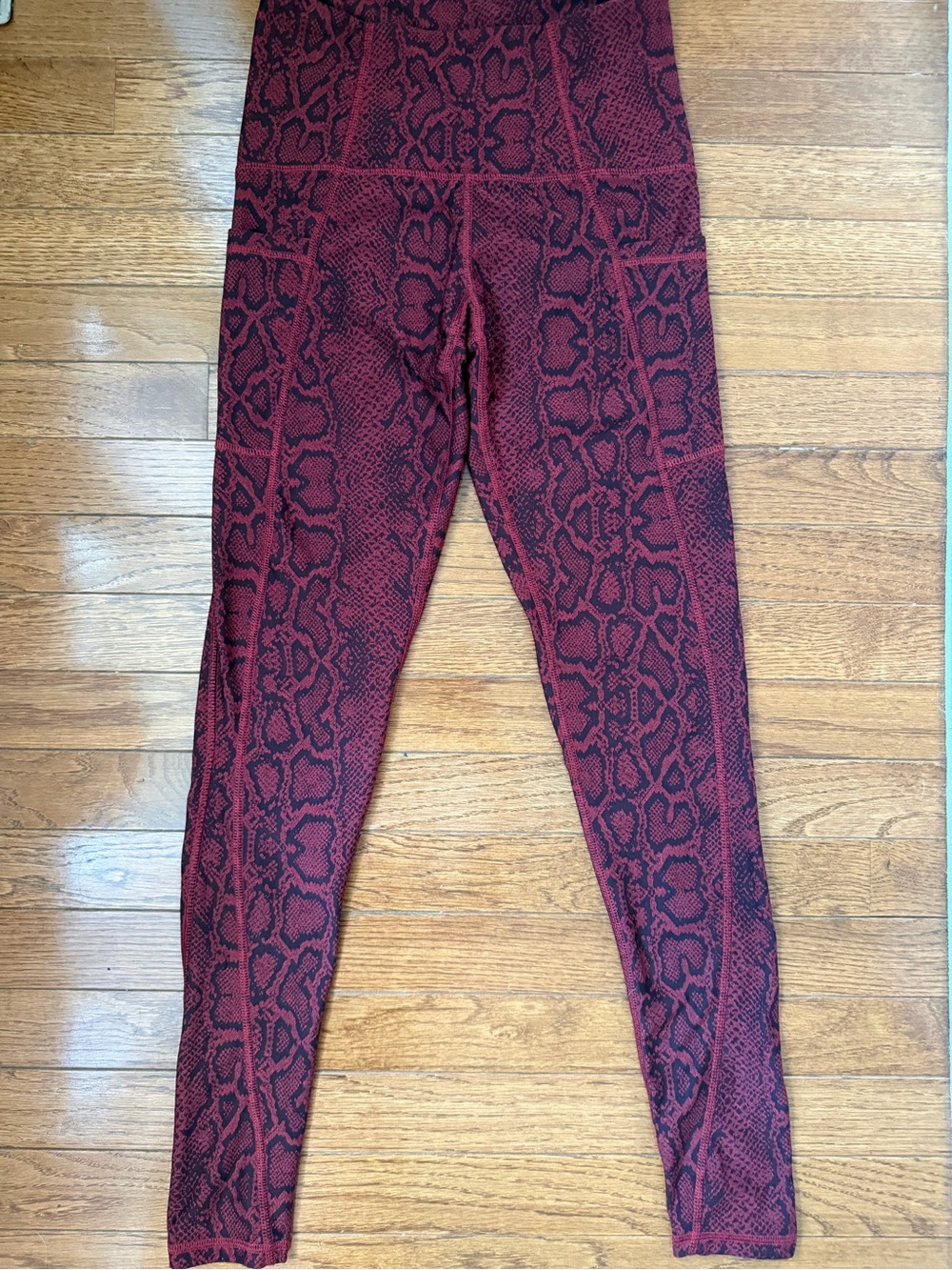 Champion Maroon Snake-Print Leggings